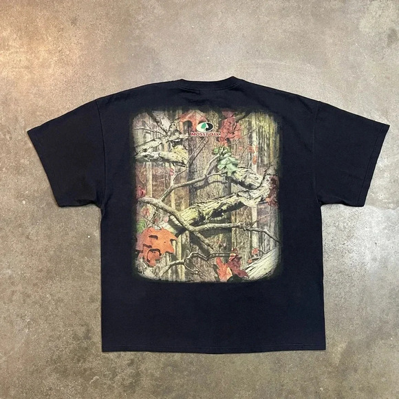 Vintage Mossy Oak Faded Outdoor Distressed Retro T Shirt Hunting - Picture 3 of 8
